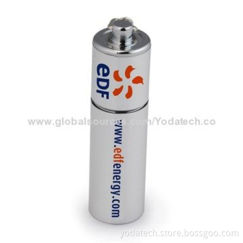 Battery Metal Tube USB Souvenir